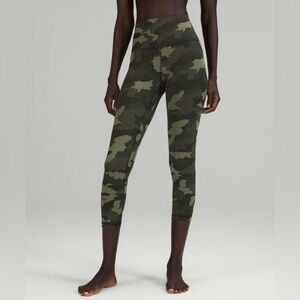 Lululemon Align High Rise Crop 23” Heritage 365 Camo Medium Olive 14
